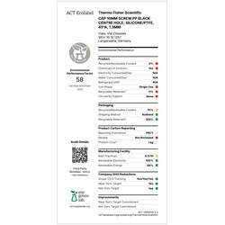 Fisherbrand 10mm PP Screw Seal, Black, Center hole, 10-425 thread, Assembled septum Black, Red, White | Buy Online | Fisher Scientific